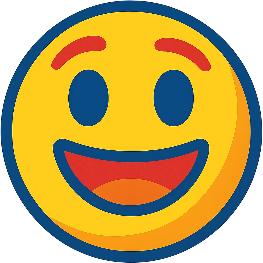 a circle emoji in vibrant toon style emoji