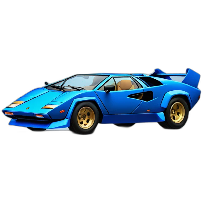 Lamborghini Countach Blue emoji