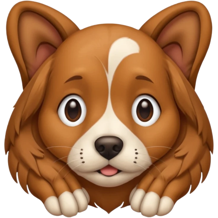 собачка стесняется прикрывает нижнюю половину лица рукой emoji