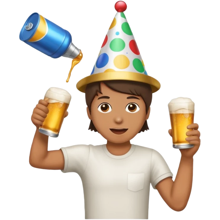throwing one beer can at party emoji
