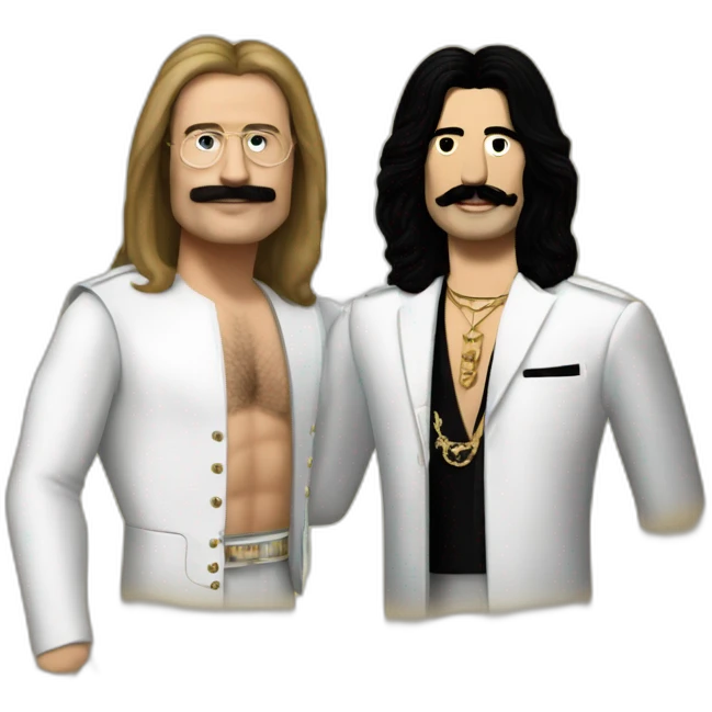 Jhon lennon meeting Freddie Mercury emoji