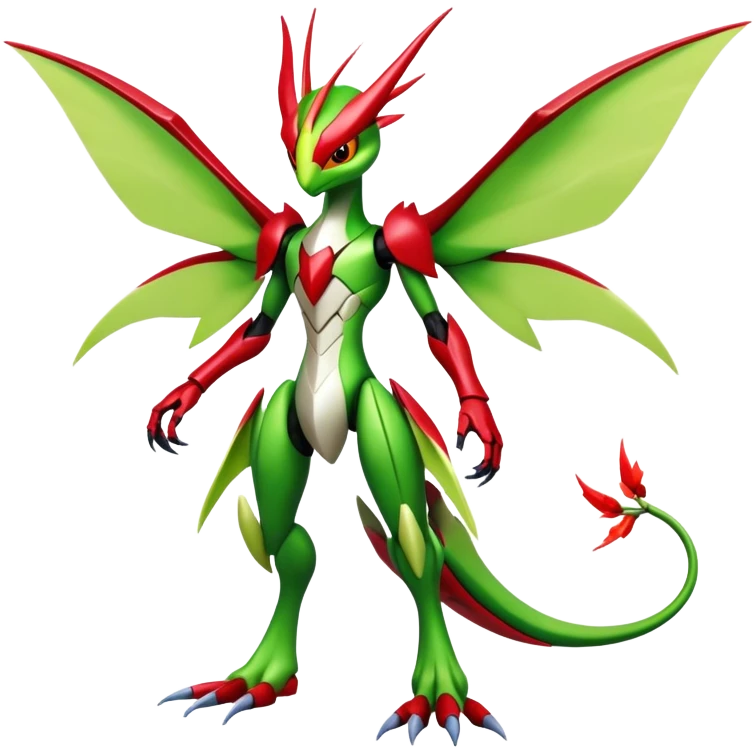  Cool Edgy Shiny Futuristic Ethereal Legendary Scizor-Kartana-Digimon-Schyther-Flygon-hybrid full body emoji