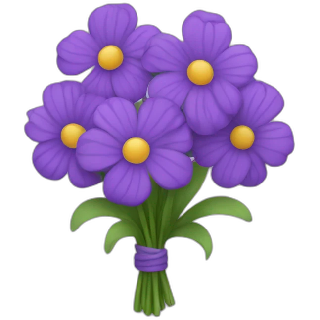 Bouquet of purple flowers  emoji