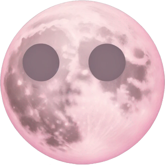 pastel pink moon emoji