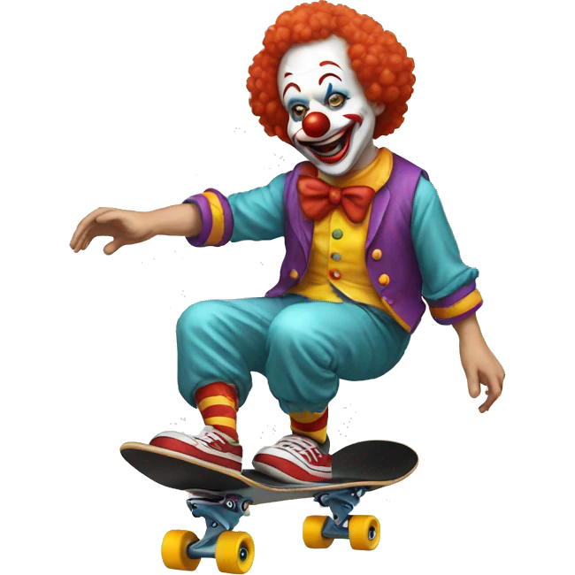 clown skateboard emoji