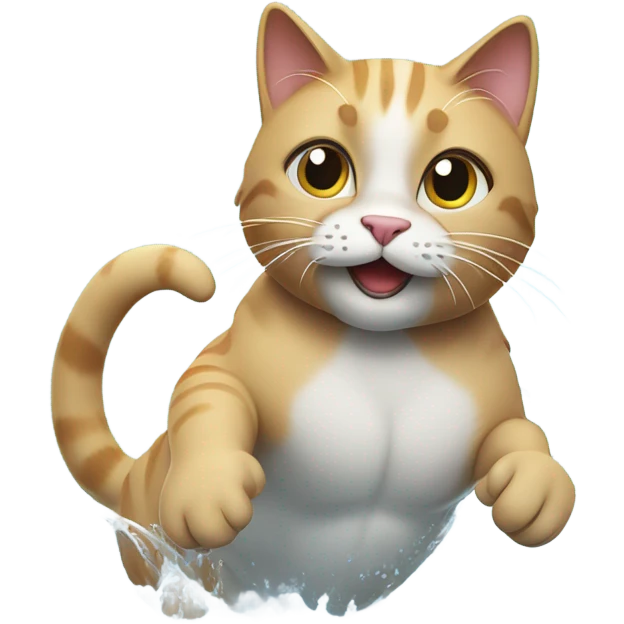 swimming cat  emoji