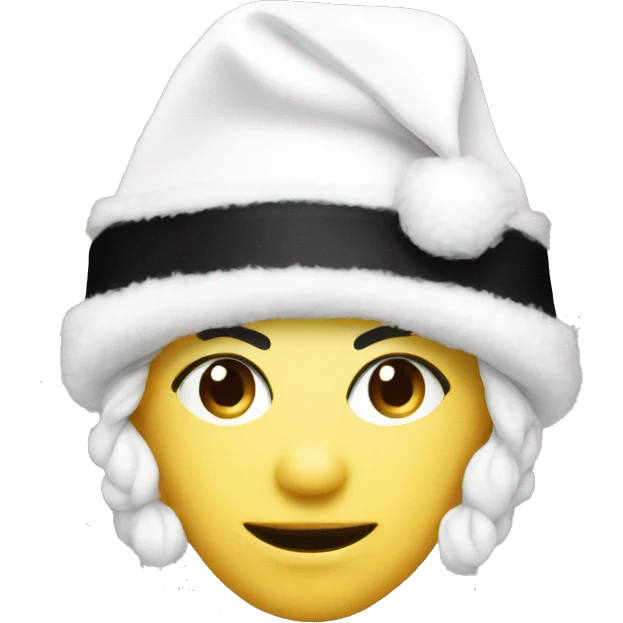 Chanel logo Santa hat white emoji