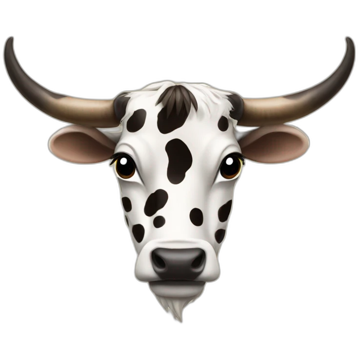SPOTTED LONGHORN COW LONG LONG emoji