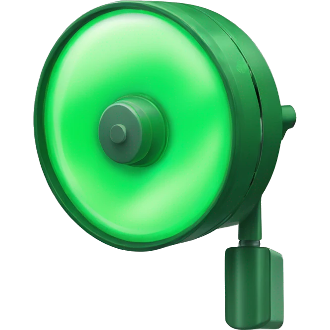 spinning green emergency light emoji