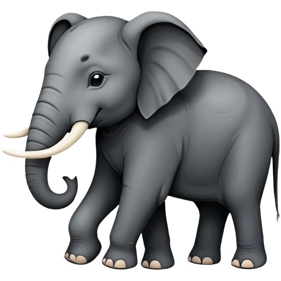 Game Of Thrones Style Elephant Sigil in square picture form, black in the internal background  emoji