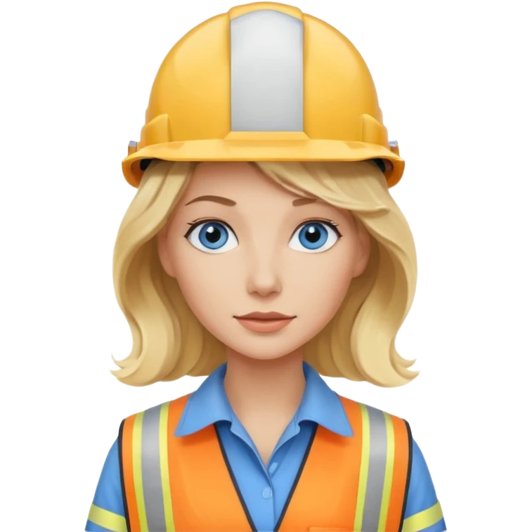 Blonde avec yeux bleus qui est architecte , cheveux ondulés  emoji