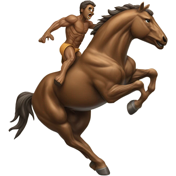Bronco stomping  emoji
