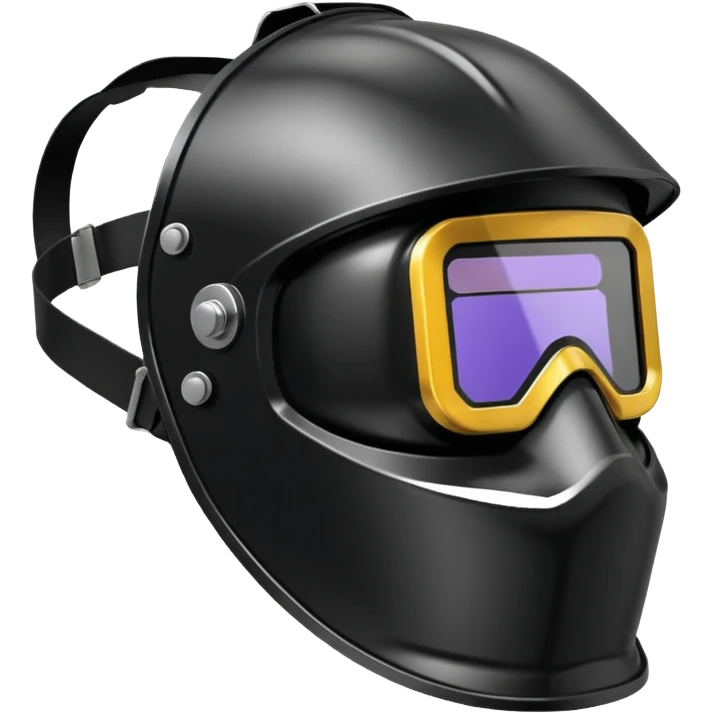 Welding mask side view emoji