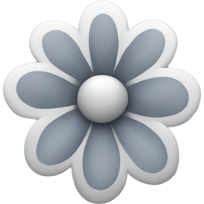 bright gray flower emoji