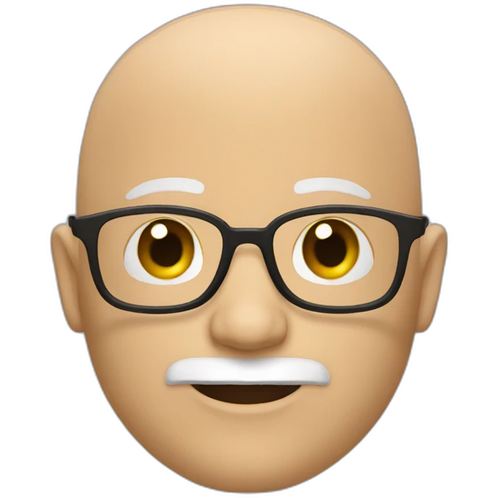 bald white man with glasses and a brown goatee emoji