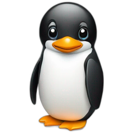 penguin with nomachine logo emoji