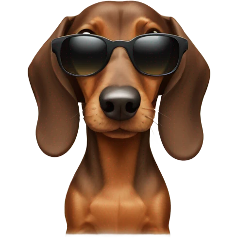 Dachshund with sunglasses on emoji