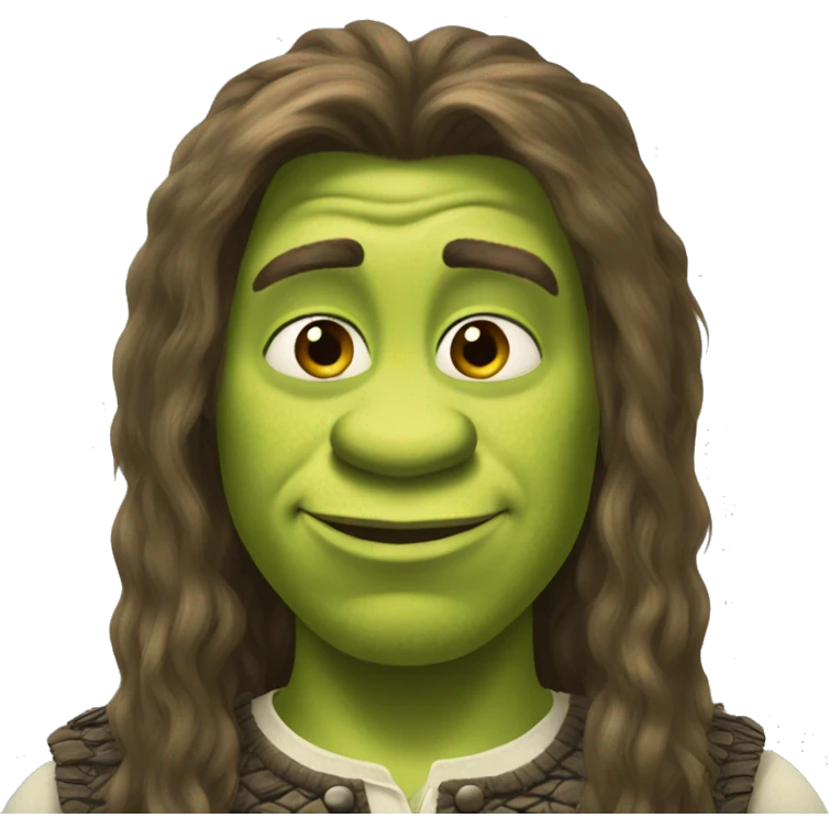 Shrek with long hair emoji
