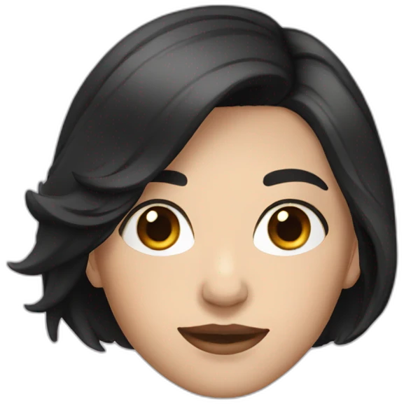 white woman short black hair with bus emoji