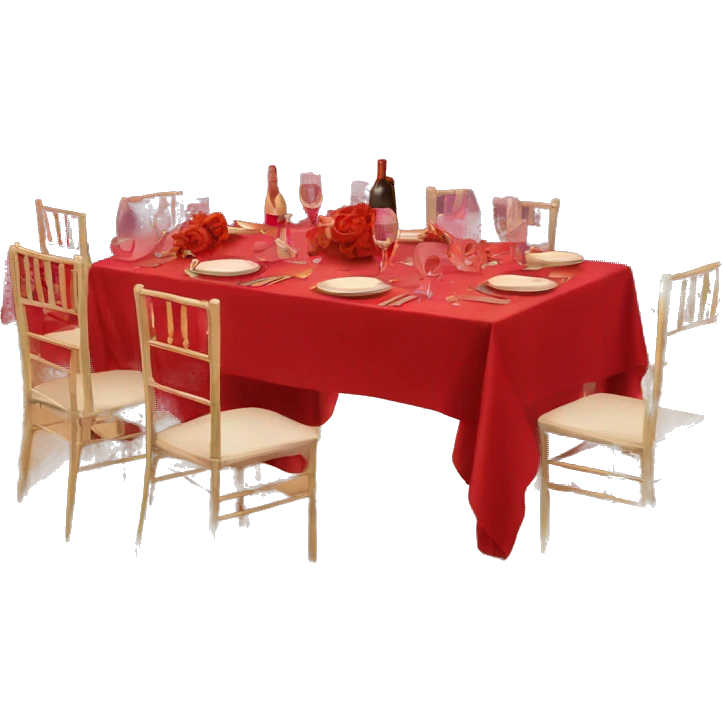 Red romantic party setting  emoji