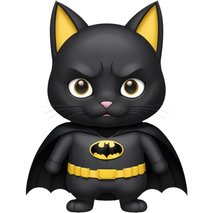 cat dressed as batman emoji