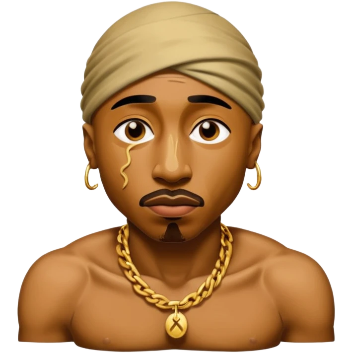 tupac but he's made of gold but he's also in an unbearable amount of pain emoji
