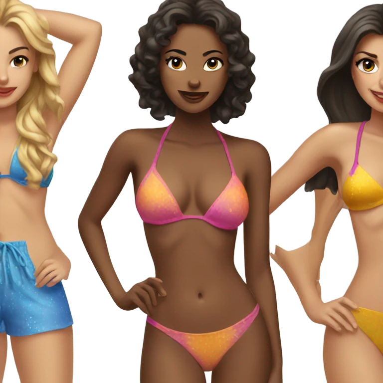 two women in bikinis emoji