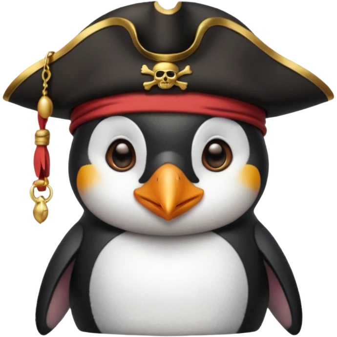 Penguin pirate emoji