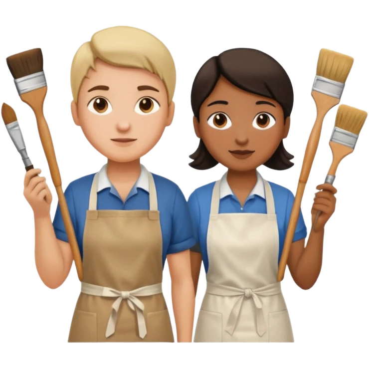 Restorers with Brushes emoji