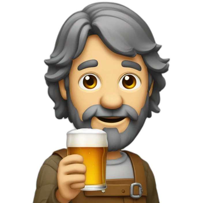 Homere buvant une biere emoji