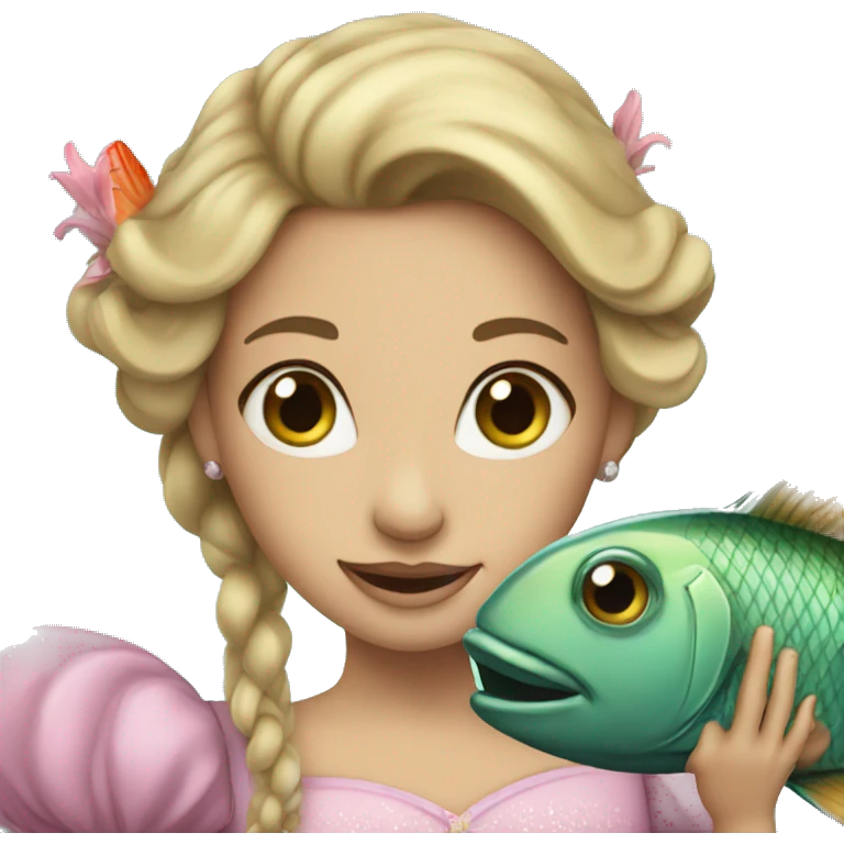 Princess with fish emoji