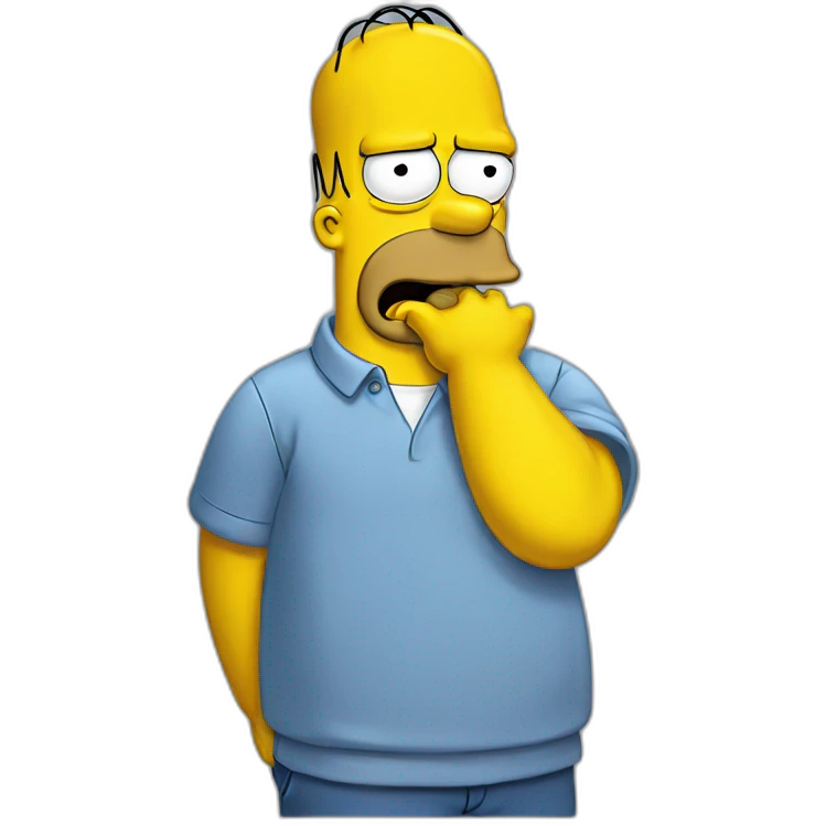 Homer Simpsons crying emoji