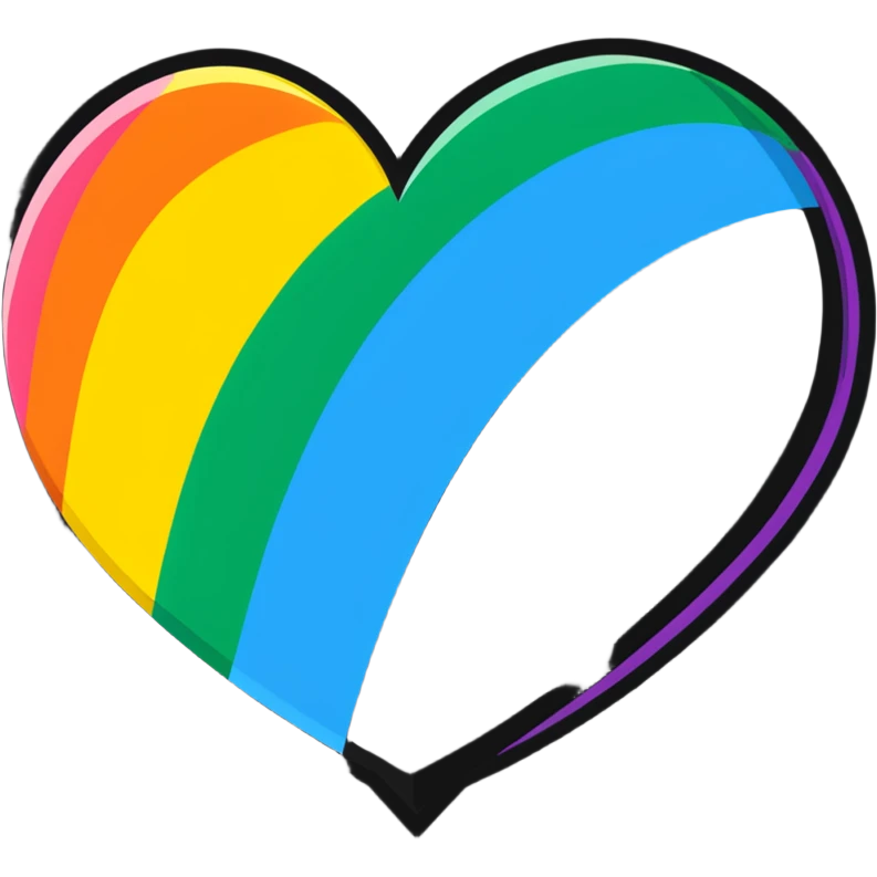 heart with rainbow colors emoji