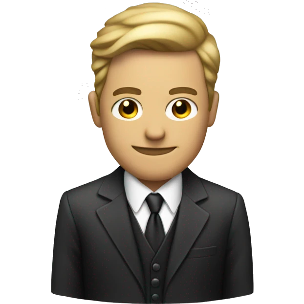 mysterious stylish man in suit no goggles  emoji