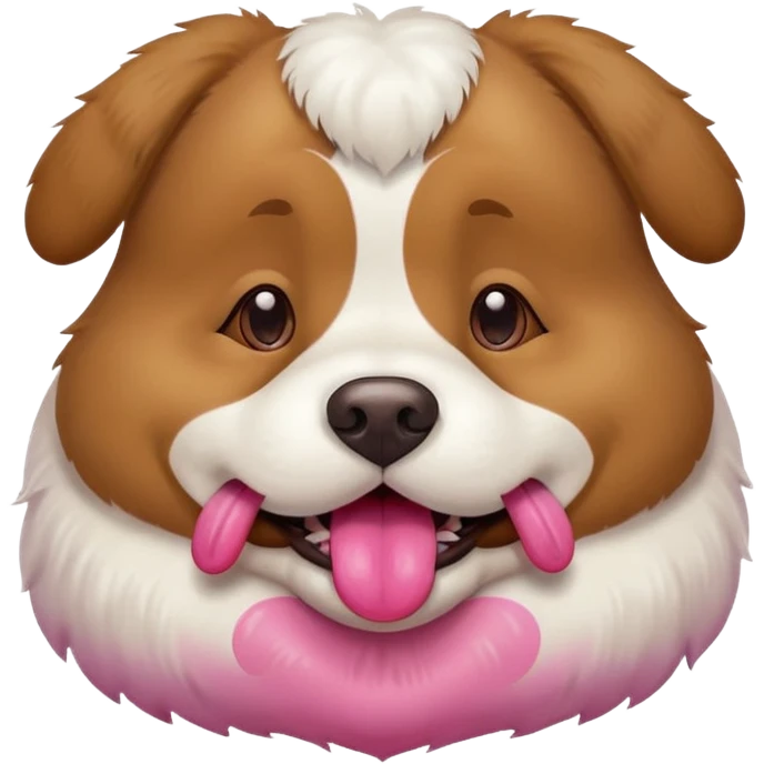 A fat dog emoji