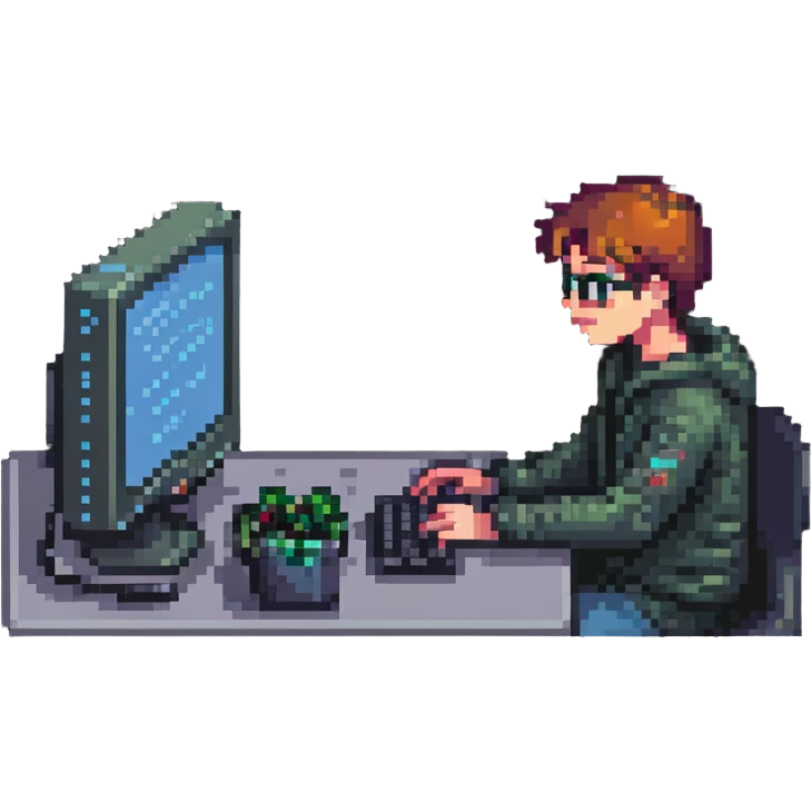 programmer deleting codes from computer emoji