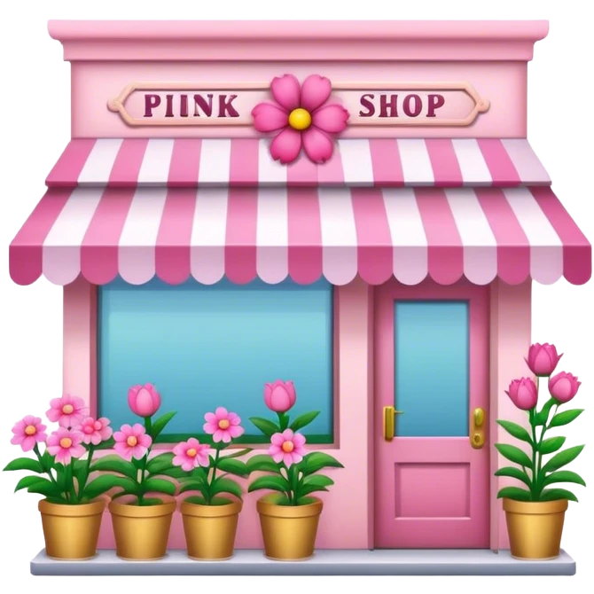 pink flower shop emoji