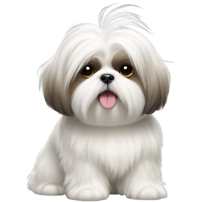 White shitzu emoji