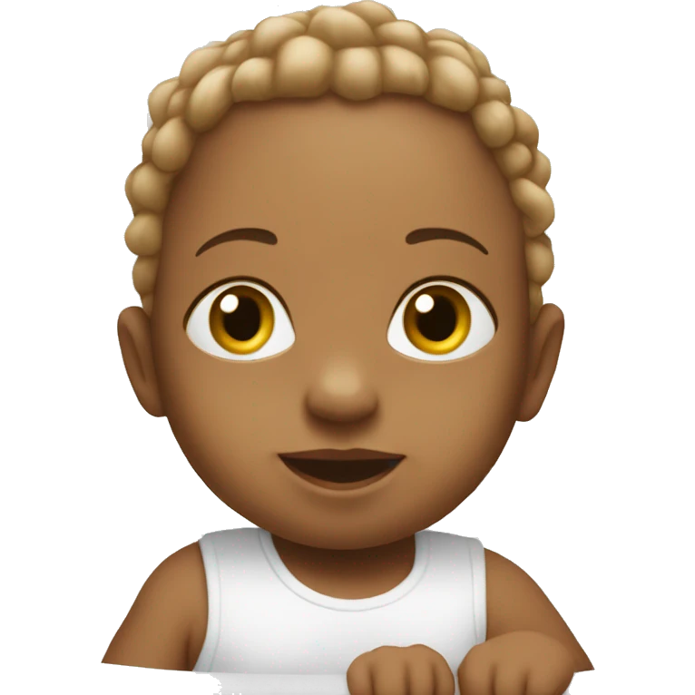 White baby in a white crib emoji