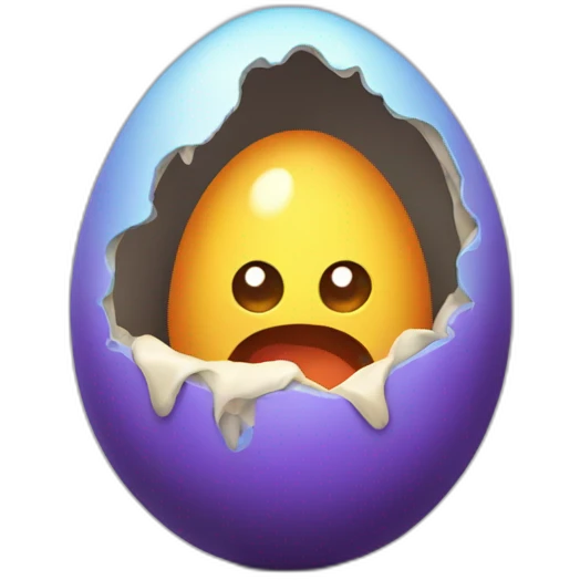 monster egg hatching emoji