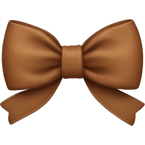 cute brown bow emoji