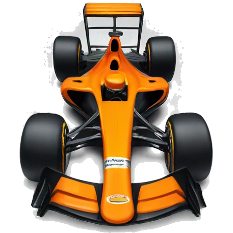 orange papaya coloured mclaren formula one car emoji