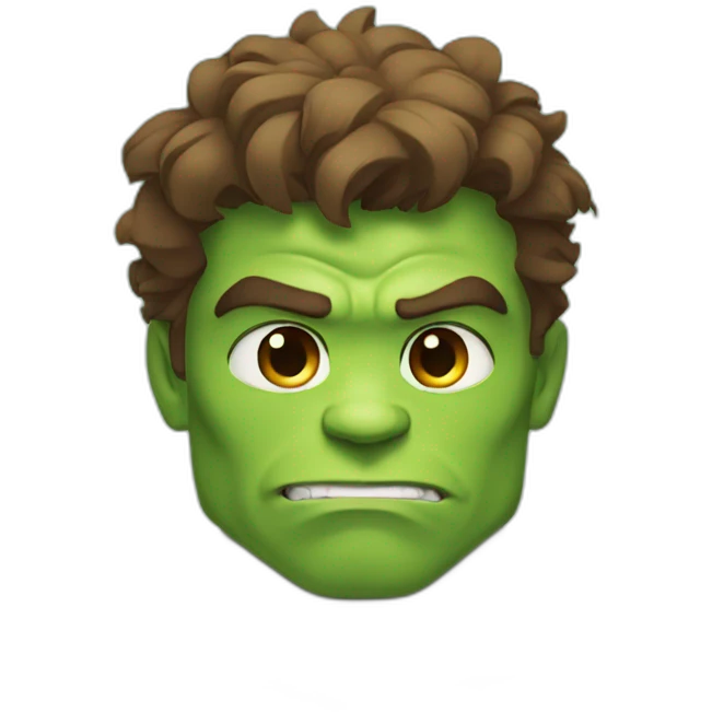 Hulk in love face emoji