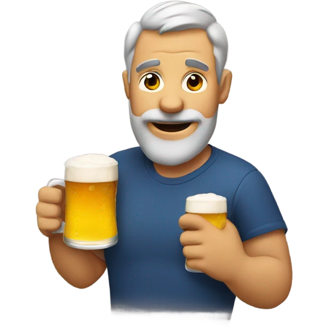 Dad drinking beer emoji