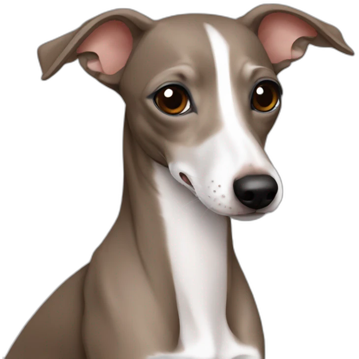 Italian greyhound emoji brown grey fur emoji