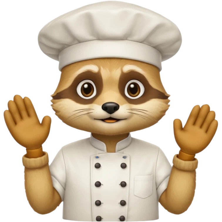 chef yellow raccoon emoji