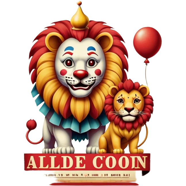 Vintage circus flyer emoji