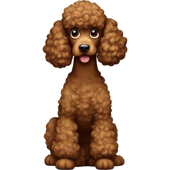 Brown poodle farts emoji