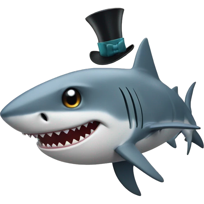 shark with a tophat emoji