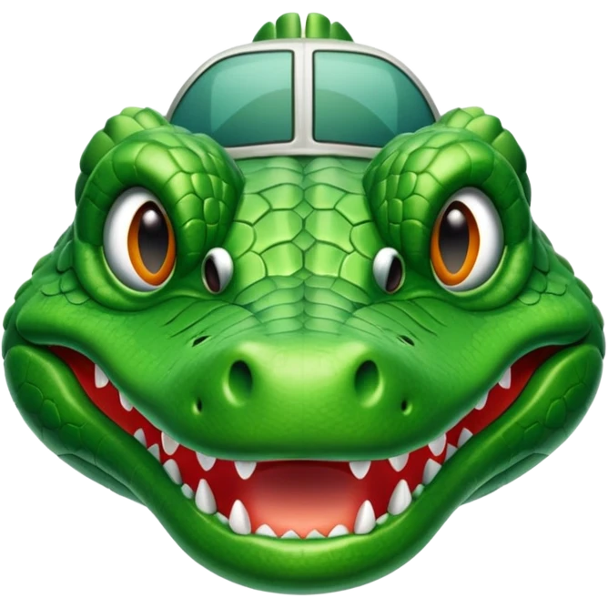 crocodile face and plane emoji
